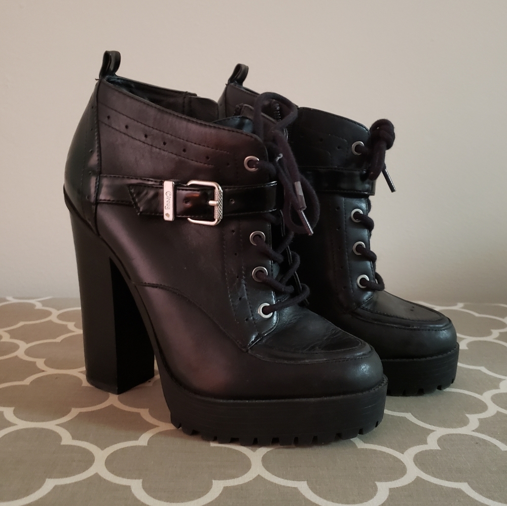 Black Ankle Heel Boots